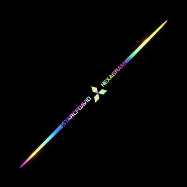 Kolorowa naklejka samochodowa z laserowym odbiciem 3D, 4 sztuki
