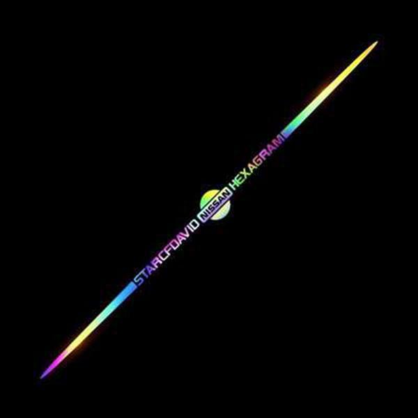 Kolorowa naklejka samochodowa z laserowym odbiciem 3D, 4 sztuki