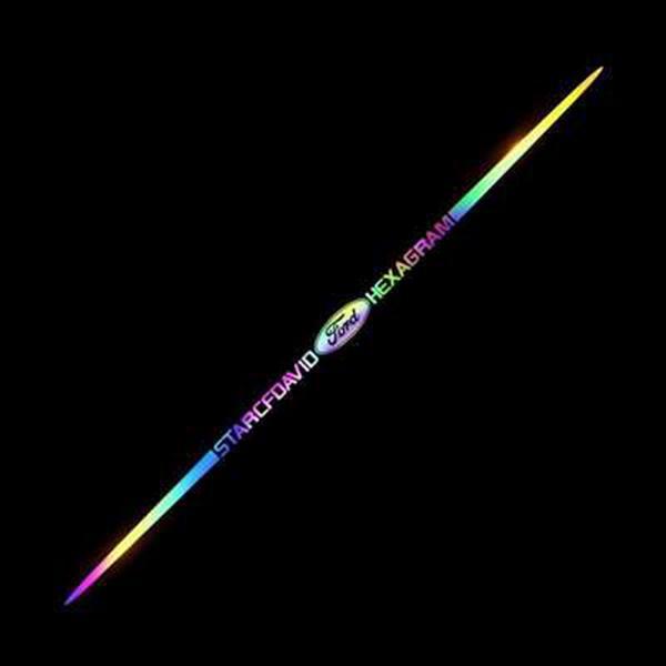 Kolorowa naklejka samochodowa z laserowym odbiciem 3D, 4 sztuki