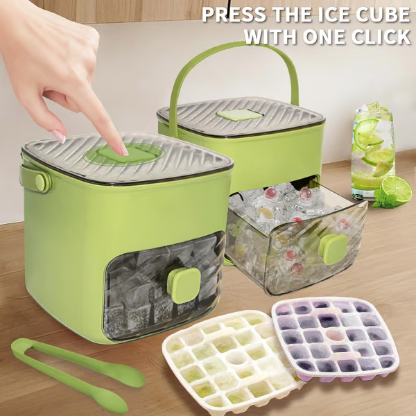 🧊 Cuburi de gheață portabile – cu capac și cutie. ✅ Plată la livrare. Adaugă în coș!