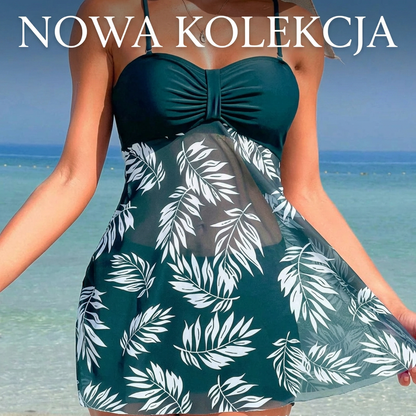 🔥 Set costum de baie două piese – halter cu imprimeu + pantaloni scurti! 🌴 Livrare rapidă în România – comandă acum!