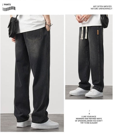 💐 Blugi drepți largi pentru bărbați – confortabili, stil casual, potriviți pentru orice ocazie. 👖 Plată la livrare!