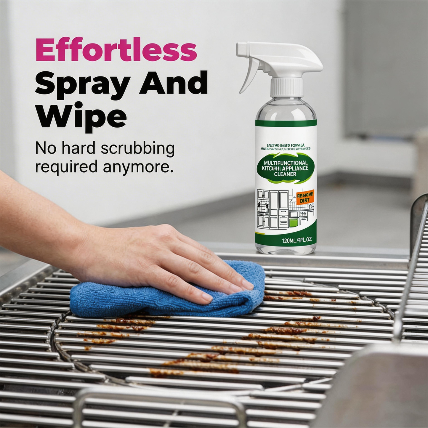 🔥 Ofertă limitată – 50% reducere! Spray multifuncțional pentru bucătărie – curăță, degresează, strălucește! ✨ Plată la livrare!