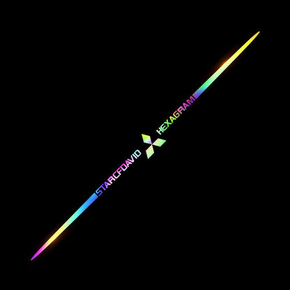 Kolorowa naklejka samochodowa z laserowym odbiciem 3D, 4 sztuki