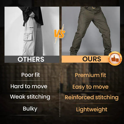 👖⚡ Pantaloni care nu se rup când ai mai multă nevoie Țesătură rezistentă | Buzunare multiple | Genunchi întăriți ✅ Vânătoare, camping, muncă, outdoor – toate într-unul