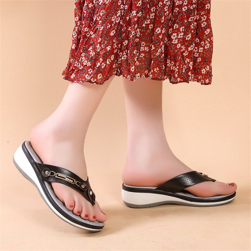Femei Arch Support Soft Cushion Flip Flops Thong Sandale Papuci de casă