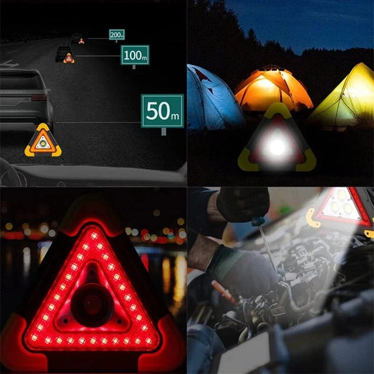 🚗Wielka oferta specjalna – 50% zniżki🆘Trójkątna lampka sygnalizacyjna 3 w 1 do użycia w sytuacjach awaryjnych na poboczu drogi✨