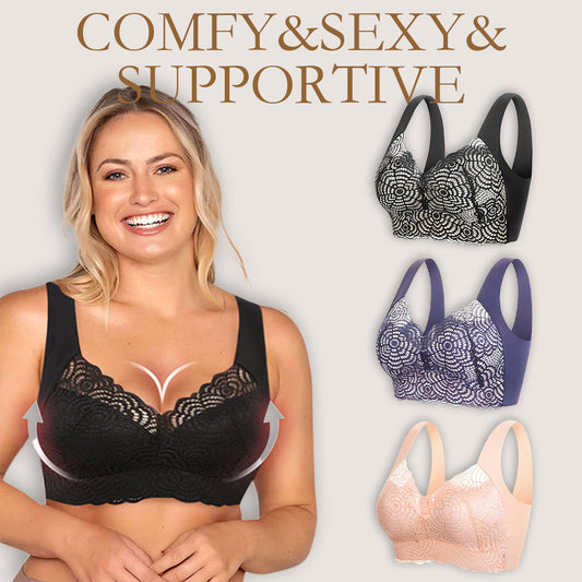 🤩 Cumpără două, primești unul GRATIS! Sutien din dantelă fără cusături – efect de ridicare, întindere maximă. 👙 Plată la livrare!