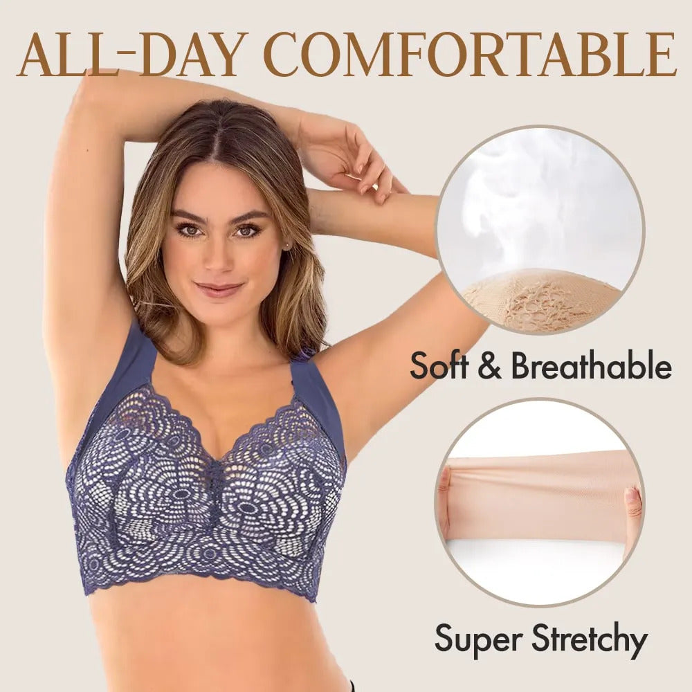 🤩 Cumpără două, primești unul GRATIS! Sutien din dantelă fără cusături – efect de ridicare, întindere maximă. 👙 Plată la livrare!