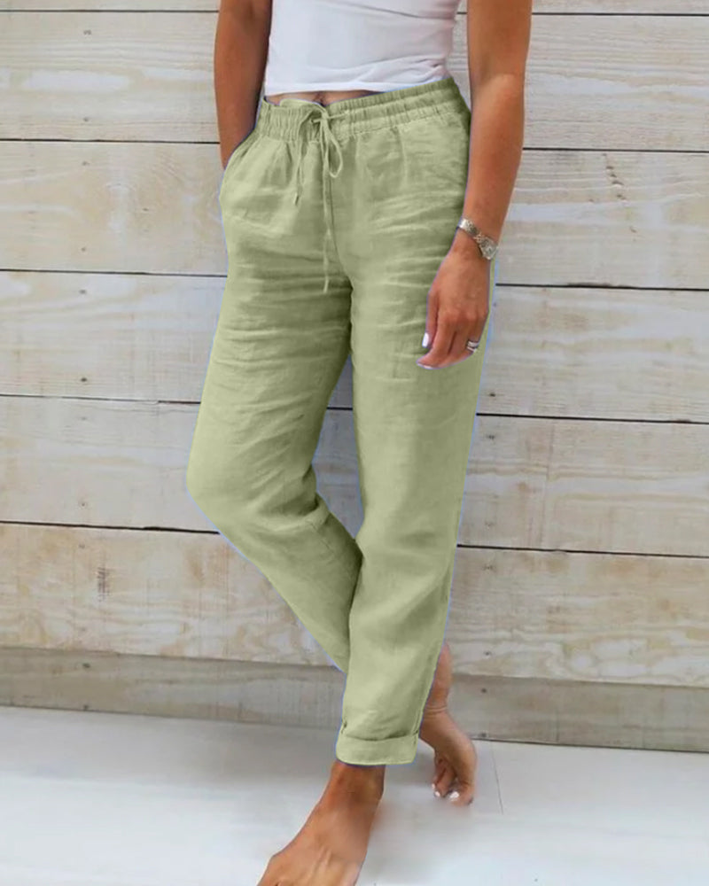 Largi, comozi, din bumbac și in. Noua uniformă de vară ☁️👖