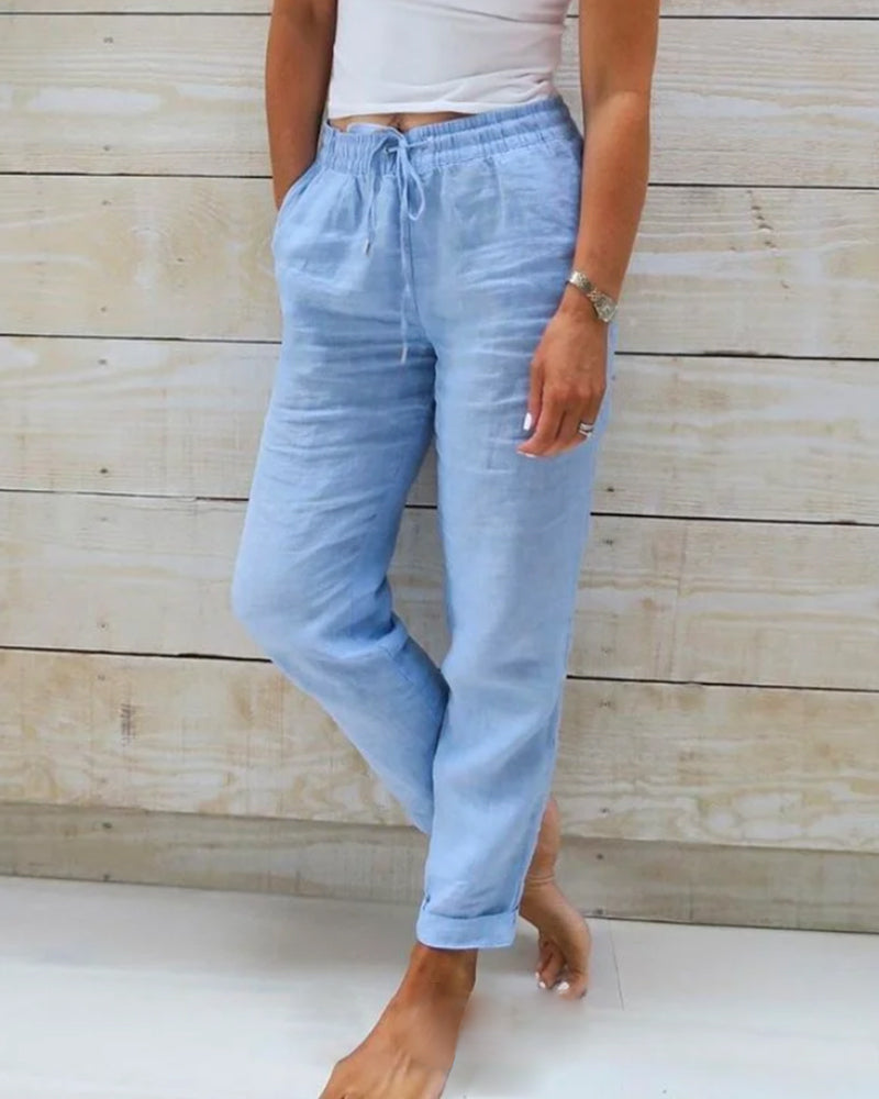 Largi, comozi, din bumbac și in. Noua uniformă de vară ☁️👖
