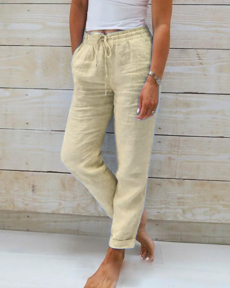 Largi, comozi, din bumbac și in. Noua uniformă de vară ☁️👖