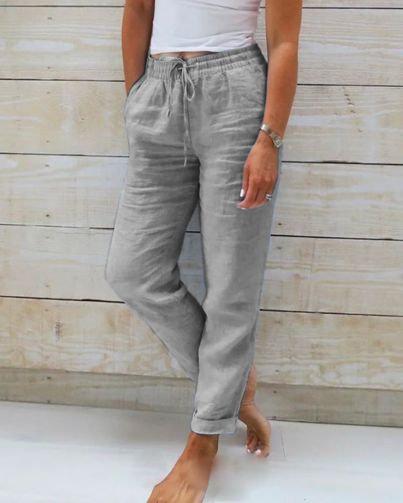 Largi, comozi, din bumbac și in. Noua uniformă de vară ☁️👖