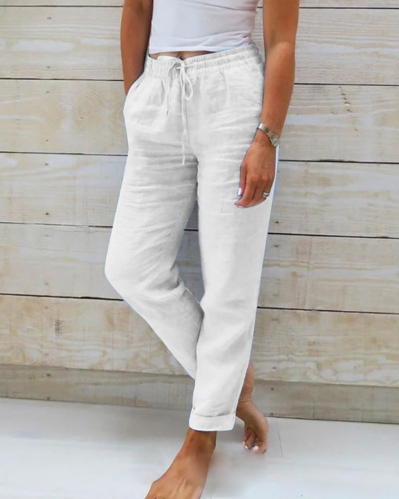 Largi, comozi, din bumbac și in. Noua uniformă de vară ☁️👖
