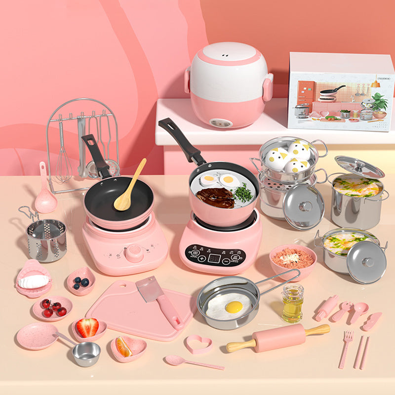 🍽️ Mini-bucătărie adevărată pentru copii – plită, oale, tigăi, ustensile – totul într-un singur set! 👩‍🍳 Plată la livrare!
