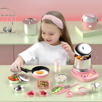 🍽️ Mini-bucătărie adevărată pentru copii – plită, oale, tigăi, ustensile – totul într-un singur set! 👩‍🍳 Plată la livrare!