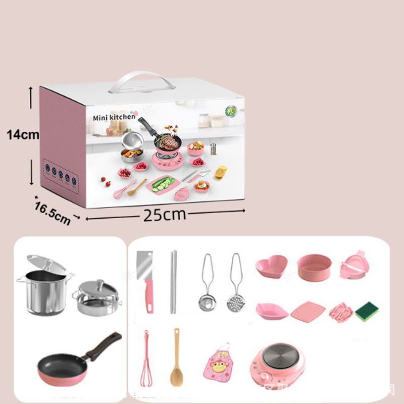 🍽️ Mini-bucătărie adevărată pentru copii – plită, oale, tigăi, ustensile – totul într-un singur set! 👩‍🍳 Plată la livrare!