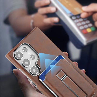 Husă magnetică ajustabilă pentru telefon cu suport și portofel pentru Samsung