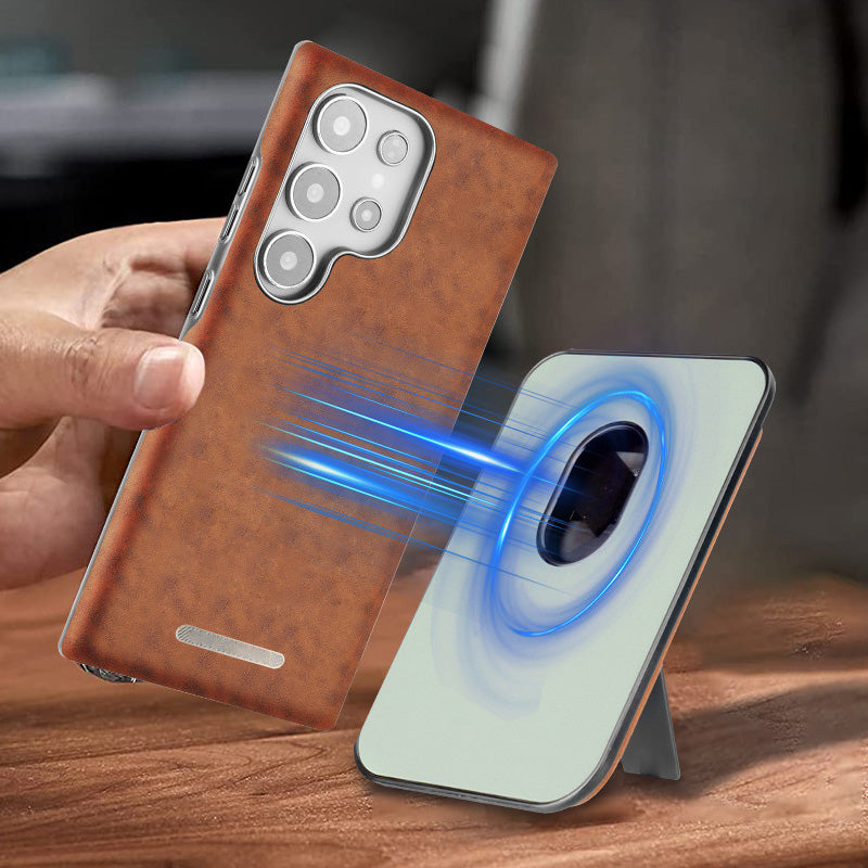 Husă magnetică ajustabilă pentru telefon cu suport și portofel pentru Samsung