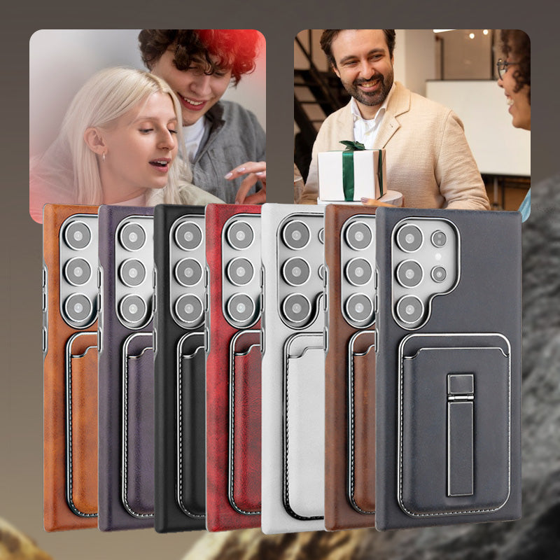 Husă magnetică ajustabilă pentru telefon cu suport și portofel pentru Samsung