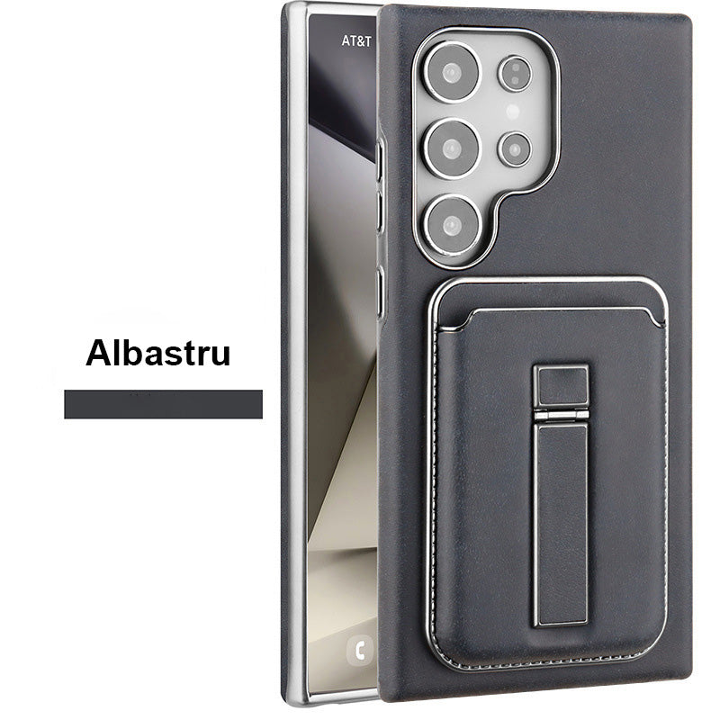 Husă magnetică ajustabilă pentru telefon cu suport și portofel pentru Samsung