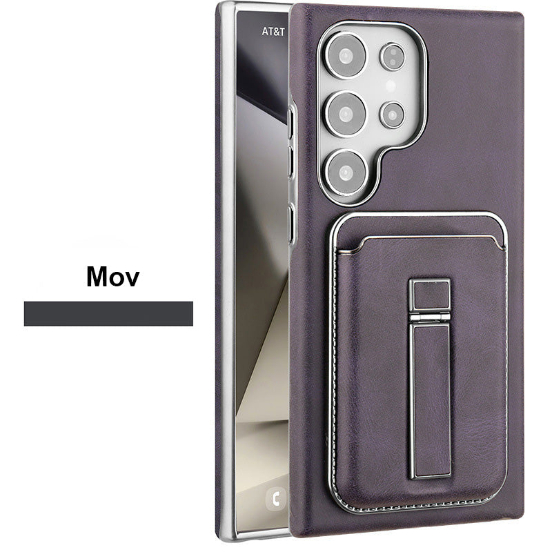 Husă magnetică ajustabilă pentru telefon cu suport și portofel pentru Samsung
