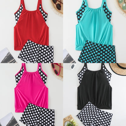 Costum de Baie 2 Piese Polka Dot – În Stoc & Ramburs 👙🏖️