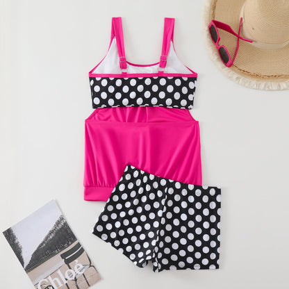 Costum de Baie 2 Piese Polka Dot – În Stoc & Ramburs 👙🏖️