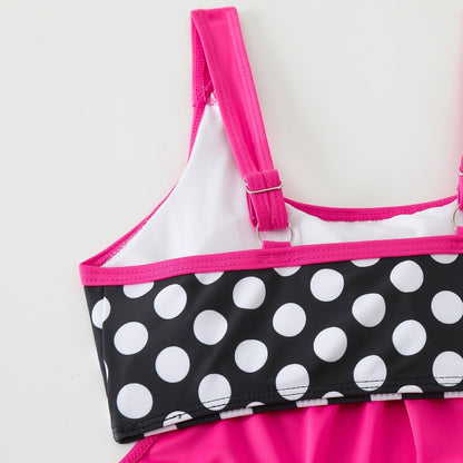 Costum de Baie 2 Piese Polka Dot – În Stoc & Ramburs 👙🏖️