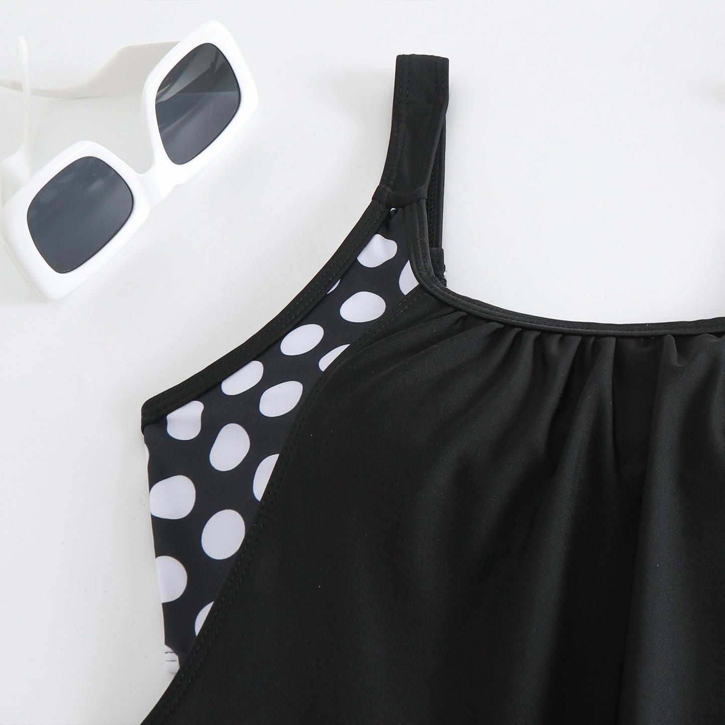 Costum de Baie 2 Piese Polka Dot – În Stoc & Ramburs 👙🏖️