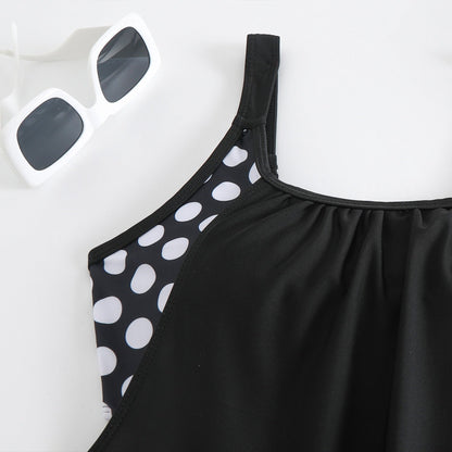 Costum de Baie 2 Piese Polka Dot – În Stoc & Ramburs 👙🏖️