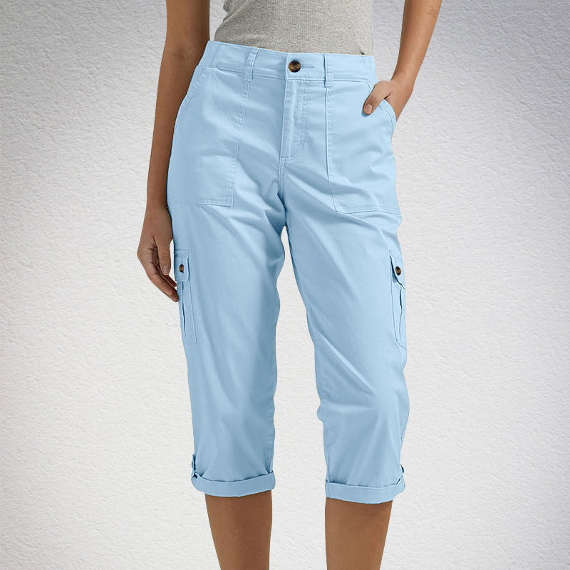 🔥 Vânzare la cald! Pantaloni scurți casual pentru femei – elasticitate ridicată, buzunare multiple, confort maxim! 👖 Plată la livrare!