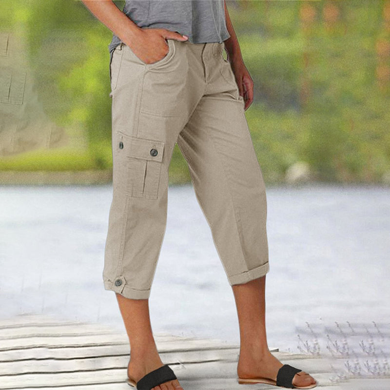 🔥 Vânzare la cald! Pantaloni scurți casual pentru femei – elasticitate ridicată, buzunare multiple, confort maxim! 👖 Plată la livrare!