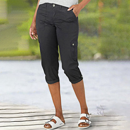 🔥 Vânzare la cald! Pantaloni scurți casual pentru femei – elasticitate ridicată, buzunare multiple, confort maxim! 👖 Plată la livrare!