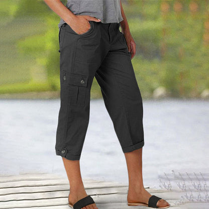 🔥 Vânzare la cald! Pantaloni scurți casual pentru femei – elasticitate ridicată, buzunare multiple, confort maxim! 👖 Plată la livrare!