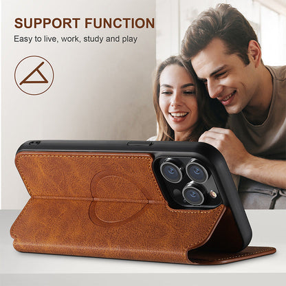 Magnetic Flip Wallet Case pentru iPhone Series