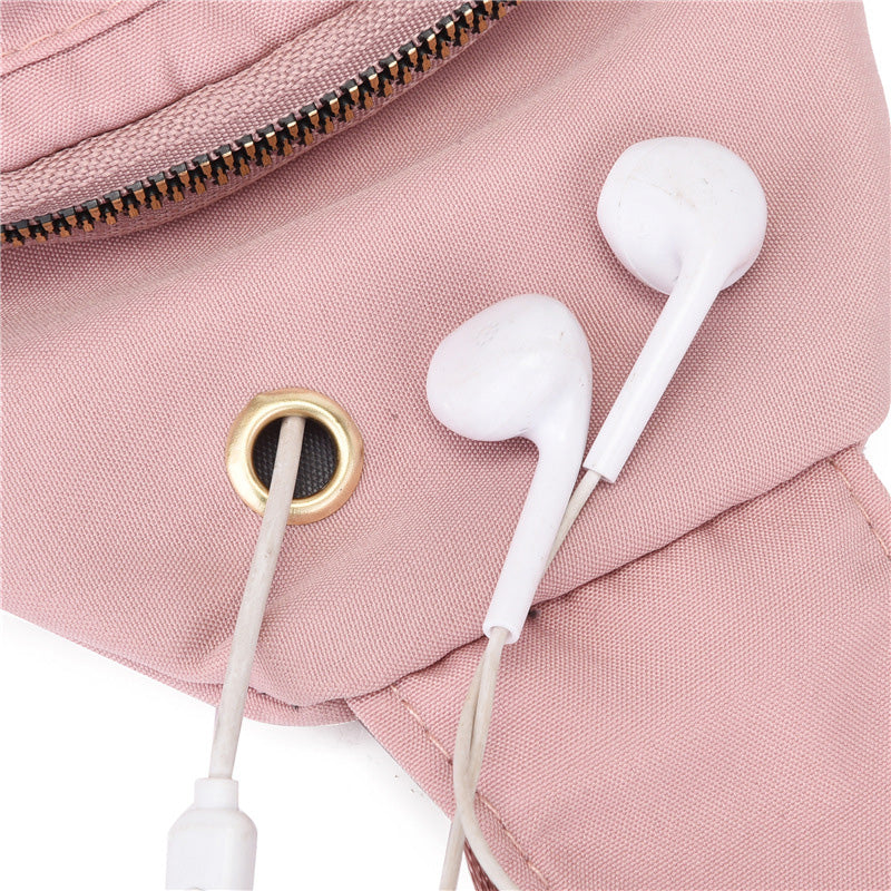 [Wspaniały prezent] Torba na klatkę piersiową z metalowym zamkiem błyskawicznym, wieloma kieszeniami i otworem na kabel komputerowy