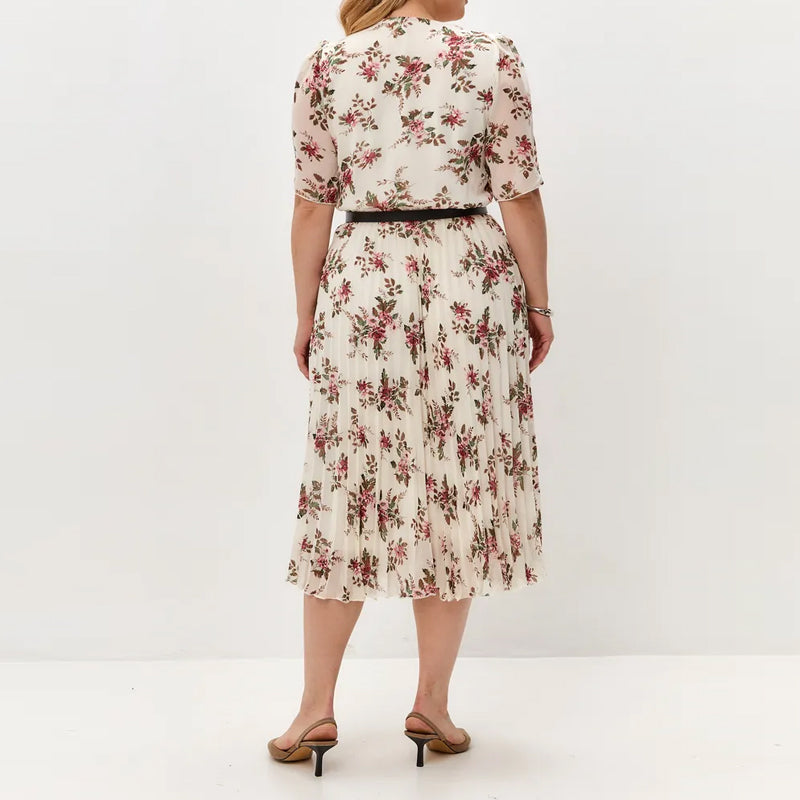 Fustă plisată florală elegantă