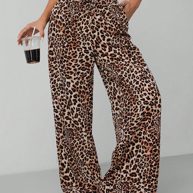 🐆 Pantaloni leopard – două stiluri: picior drept sau lat – Alege-l pe al tău! Stoc limitat 🔥