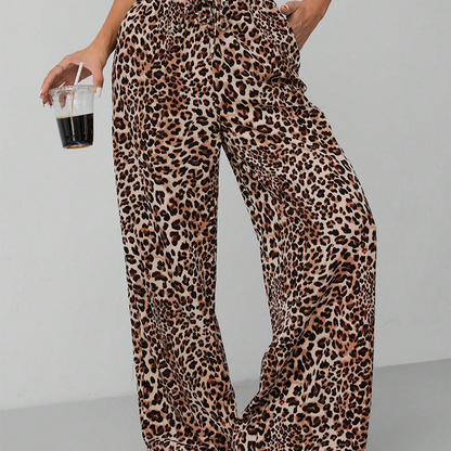 🐆 Pantaloni leopard – două stiluri: picior drept sau lat – Alege-l pe al tău! Stoc limitat 🔥