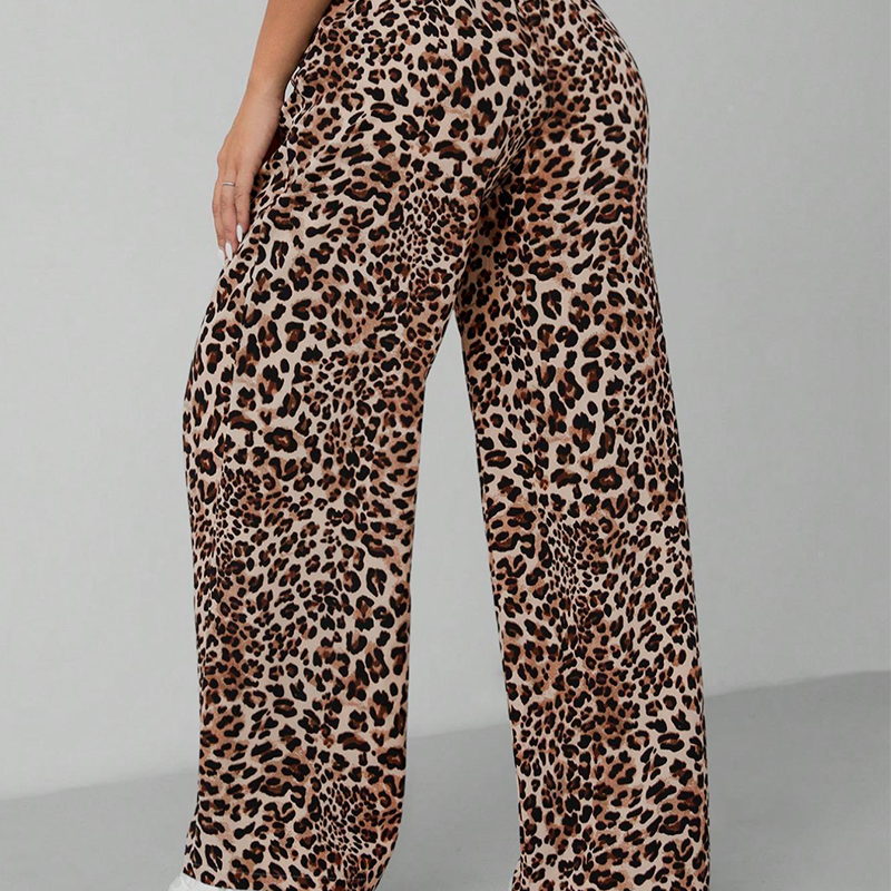 🐆 Pantaloni leopard – două stiluri: picior drept sau lat – Alege-l pe al tău! Stoc limitat 🔥