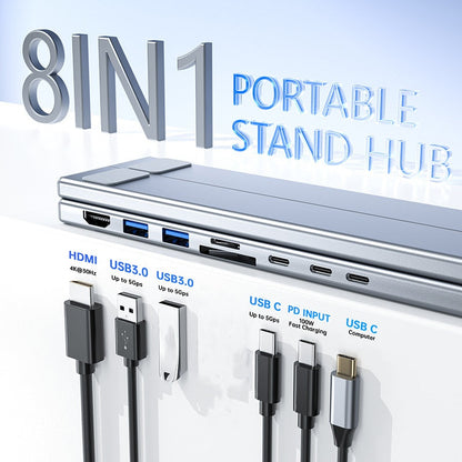 🔥 Stație andocare USB-C – HDMI 4K + PD 100W + USB-A. Transformă laptopul într-un desktop! 💻📺 Plată la livrare!