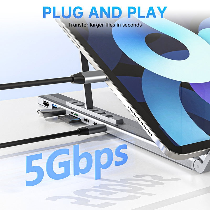 🔥 Stație andocare USB-C – HDMI 4K + PD 100W + USB-A. Transformă laptopul într-un desktop! 💻📺 Plată la livrare!