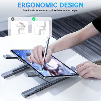 🔥 Stație andocare USB-C – HDMI 4K + PD 100W + USB-A. Transformă laptopul într-un desktop! 💻📺 Plată la livrare!