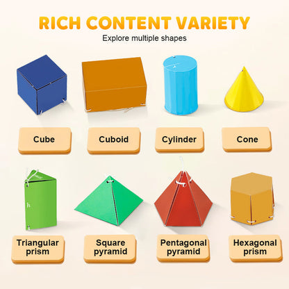 👶✨Książka do nauki geometrii 3D z sznurkiem