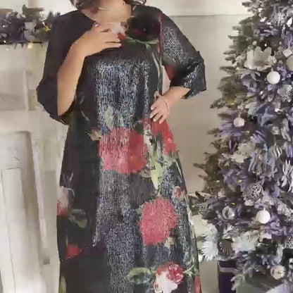 Gât rotund imprimat Rochii casual pentru femei