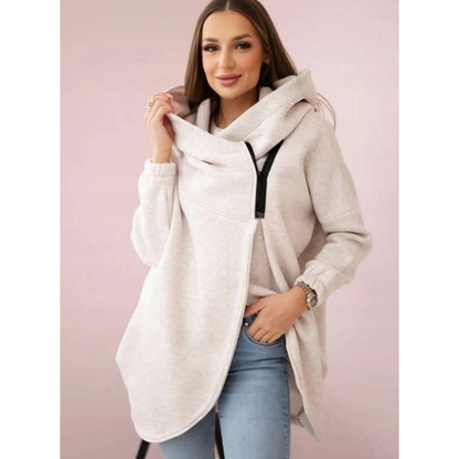 Hanorac gros cu glugă, oversized, pentru femei