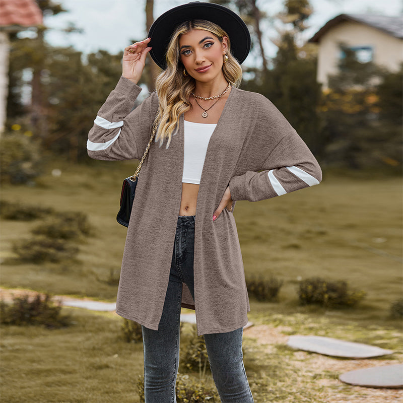 Cardigan casual cu mâneci lungi pentru femei