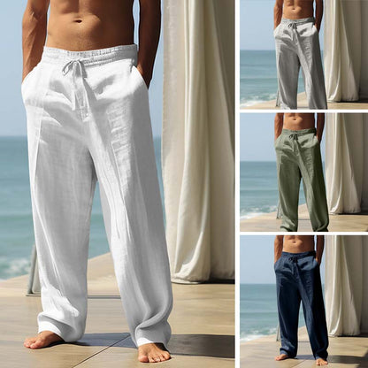 Pantaloni casual largi cu picior drept pentru bărbați