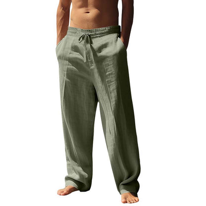 Pantaloni casual largi cu picior drept pentru bărbați